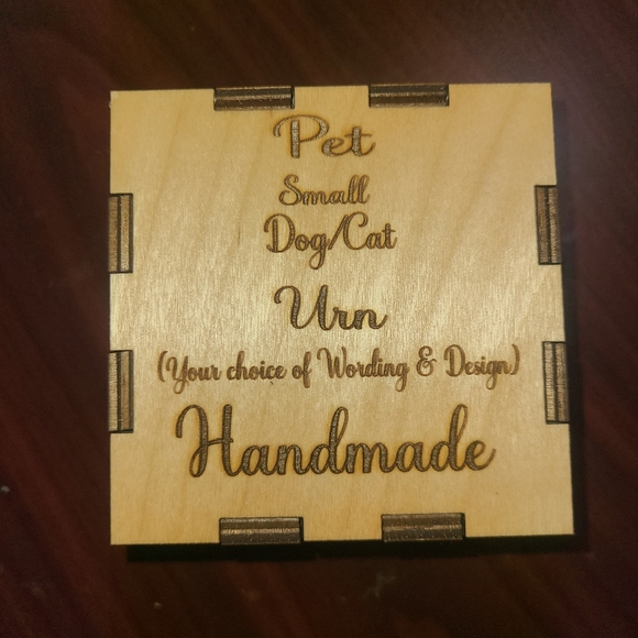 Handmade Pet Urn Box for Small Pet, Personalized - Picture 6 of 6